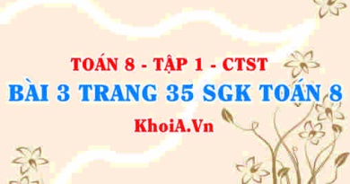 Bài 3 trang 35 SGK Toán 8 Tập 1 Chân trời sáng tạo